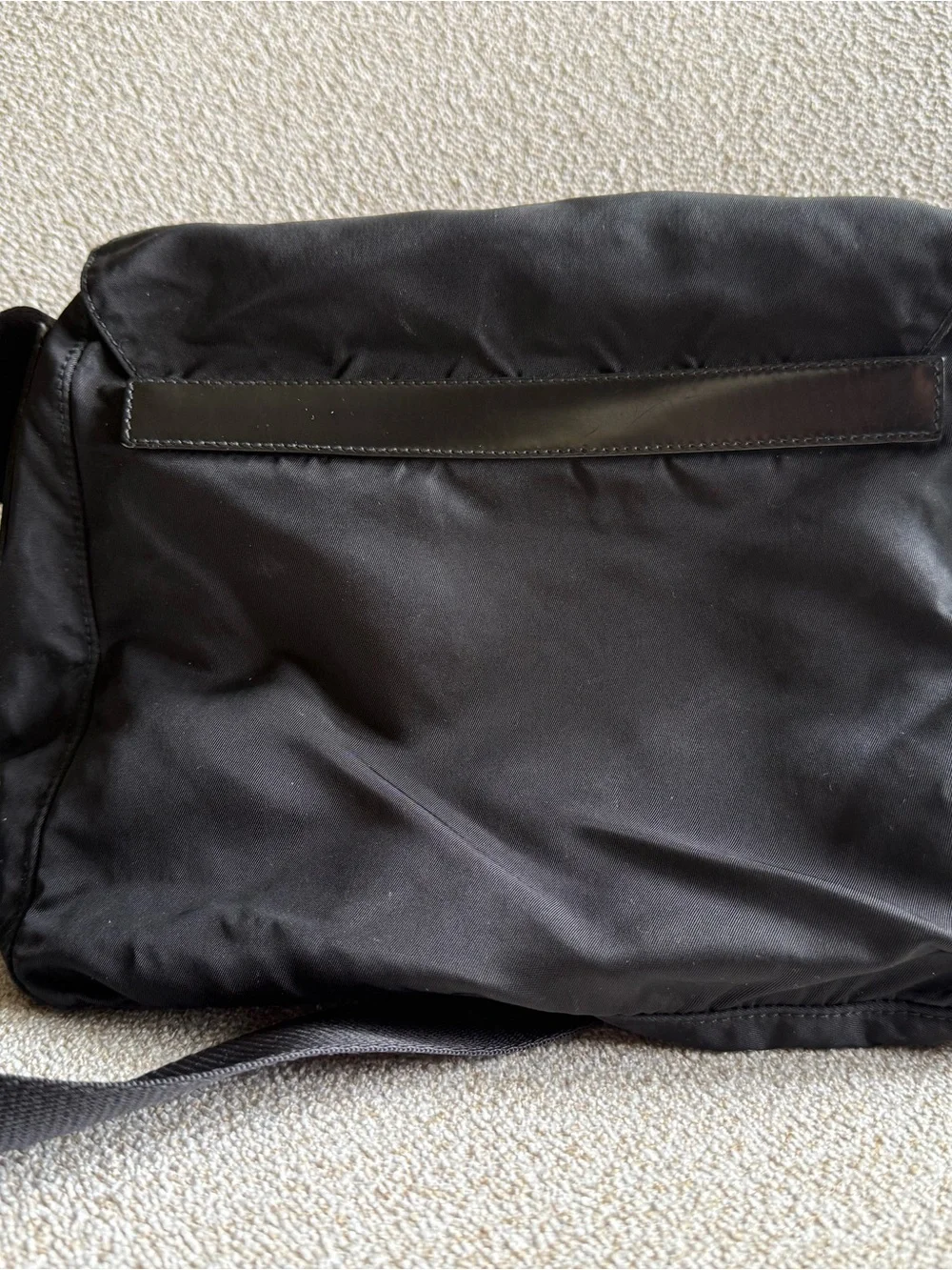 Prada Black Nylon Crossbody Messenger with Leather Trim - Picture 2 of 9